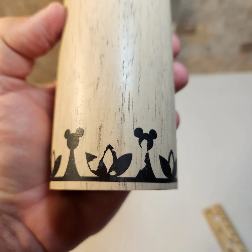 Disney Mickey Mouse Salt and Pepper Mill Set Wood Black Cream FAC-014182-21106